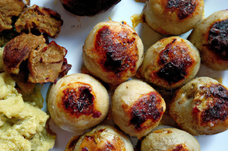 Litti Chokha in Gas Flame